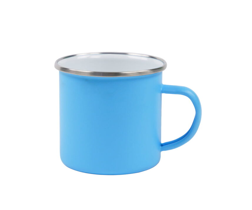 Emaille Mok Cyaan Blauw