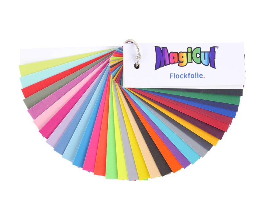 Kleurenwaaier Flockfolie Open
