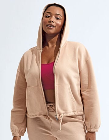 Women´s Recycled Drawstring Full-Zip Hoodie